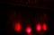 Panorama of closed red theater curtains. Red backstage scene.