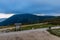 Panorama of cloudy mountains from Dom Slaski shelter