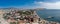 Panorama of the coast of the Black Sea in summer day