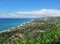 Panorama of the coast of Calabria on a hot sunny day.