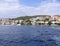 Panorama of the coastal residential village. European city