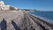 Panorama of Coastal street of city of Nice, France