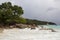 Panorama of coastline at Anse Lazio, Seychelles