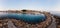 Panorama of the coastline of the beach of the Mediterranean sea. Cyprus Ayia NAPA