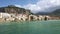 Panorama of the coastline of Cefalu town, Italy