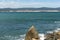 Panorama from coastline of Nessebar to resorts of Sunny Beach, St. Vlas and Elenite, Bulgaria