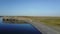 Panorama of cold wilderness of Arctic Ocean on New Earth Vaigach Russian North.