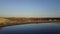 Panorama of cold wilderness of Arctic Ocean on New Earth Vaigach Russian North.