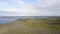 Panorama of cold wilderness view from drone on New Earth Vaigach Russian North.