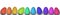 panorama of colored painted eggs 3d rendering  background for design  postcards  concept of Easter  Christian traditions