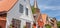 Panorama of colorful facades in Plon