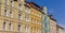 Panorama of colorful houses in the historic center of Weimar