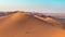 Panorama on colorful sand dunes and scenic landscape in the Namib desert, Namib Naukluft National Park, tourist destination in Nam