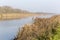 A panorama of Comacchio valley, countryside and river