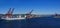 Panorama - Container ship and dockyard