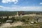 Panorama of countryside including Arch of Caracalla