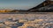 Panorama of Crater salt lake Assal, Djibouti