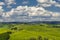 Panorama of the Crete Senesi in Tuscany, Italy