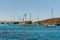 Panorama of the crystal clear blue waters of Santa Maria Beach in Santa Marija Bay, Comino, Malta