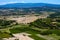 Panorama with cultivated fields near Gordes