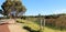Panorama of cycleway around the Big Swamp parkland Bunbury west Australia.
