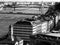 Panorama of Danube bridges in Budapest in monochrome