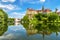 Panorama of Danube river and Sigmaringen Castle, Schwarzwald, Germany