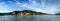 Panorama of Danube river with town Durnstein. Austria.