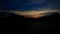 Panorama of Dark Lake under Clody Sky at Deep Sunset