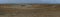 Panorama of Darvaza Derweze gas crater called also The Door to Hell in Turkmenist