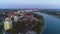 Panorama Dead Vistula Bridge Gdansk Martwa Wisla Aerial View Poland