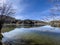 panorama del lago Calamone al monte Ventasso a REggio Emilia italia