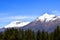 Panorama delle Alpi, Montagne Innevate con Ghiacciai