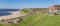 Panorama of the dike and IJsselmeer lake in Urk