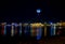 Panorama of Disney Springs Illuminated At Night