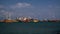 Panorama of Djibouti port , ships and cargo crane