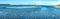 Panorama of the Dnieper River in the flow below the city of Kiev.