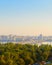 Panorama Dnipro city sunset. Ukraine