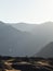 Panorama of dog at Marcahuasi andes plateau rock formations mountains valley nature landscape Lima Peru South America