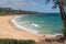 Panorama of Donkey Beach in Kauai