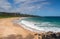 Panorama of Donkey Beach in Kauai