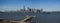 Panorama of Downtown Manhattan Skyline from the Statue of Liberty