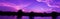 Panorama dramatic sunset in sky beautiful colorful which has sun light blue- purple landscape silhouette tree woodland twilight t