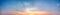 Panorama of Dramatic vibrant color with beautiful cloud of sunrise and sunset.