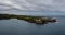 Panorama drone landscape view of Fanad Head Lighthouse and Peninsula on the northern coast of Ireland