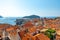 Panorama Dubrovnik Old Town roofs. Europe, Croatia