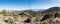 Panorama of Eastern Sierra Mountains on a sunny summer as seen f