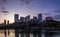 Panorama of Edmonton`s skyline