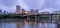 Panorama of Edmonton\'s skyline at dusk