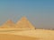 Panorama of the Egyptian pyramids the greatest monument of ancient Egypt